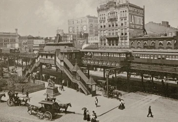 Greeley Square, gesehen von Broadway und 34th St., New York City, 1898